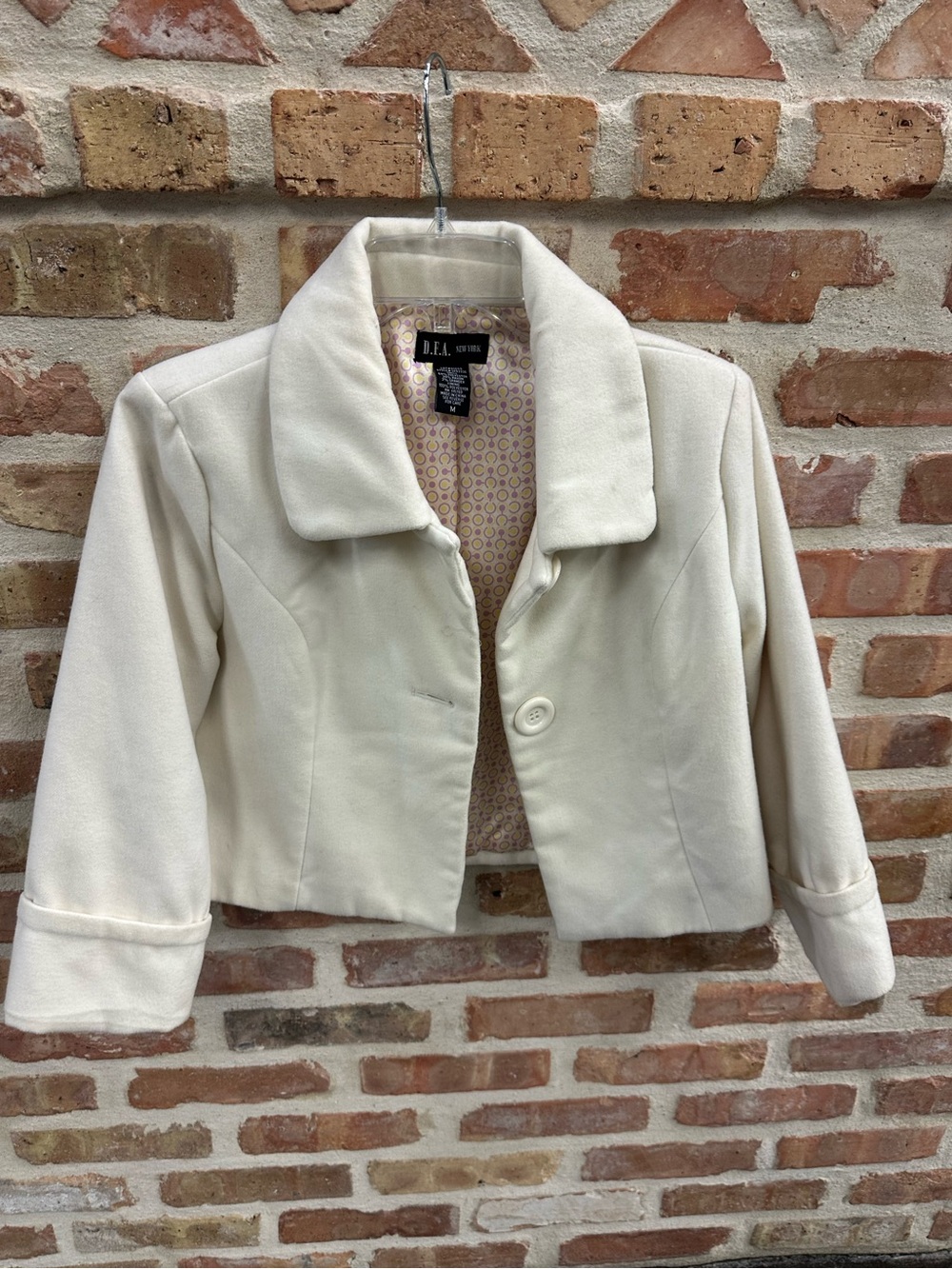 DFA New York  Cream Cropped Jacket